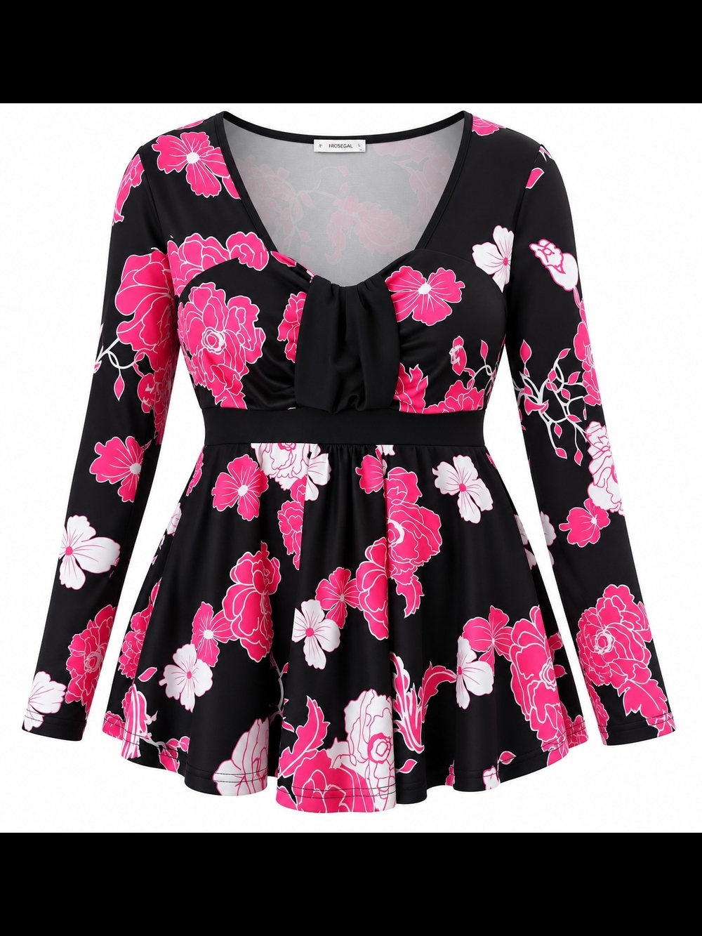 Rosegal Floral Peplum Blouse – Size 14 – New With Tags